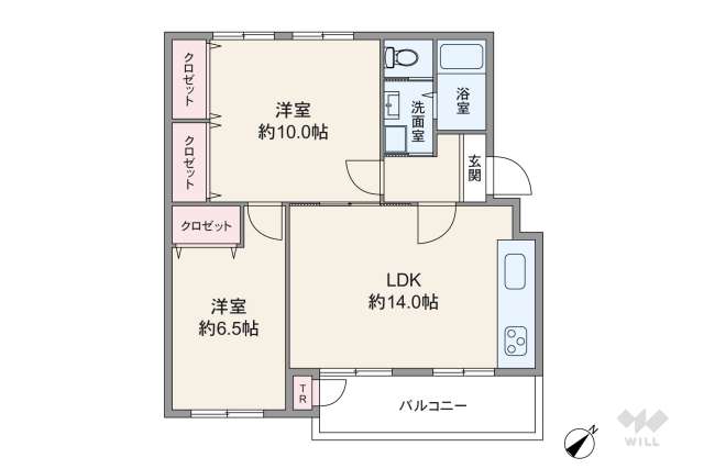 逆瀬川ハイツ３号棟:間取り図面