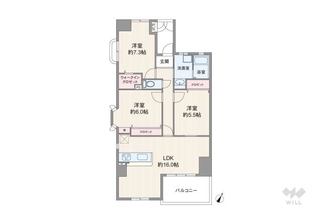 エンゼルハイムリバーサイド武庫川:間取り図面