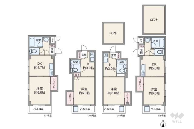 サニーヴィラ元住吉:間取り図面