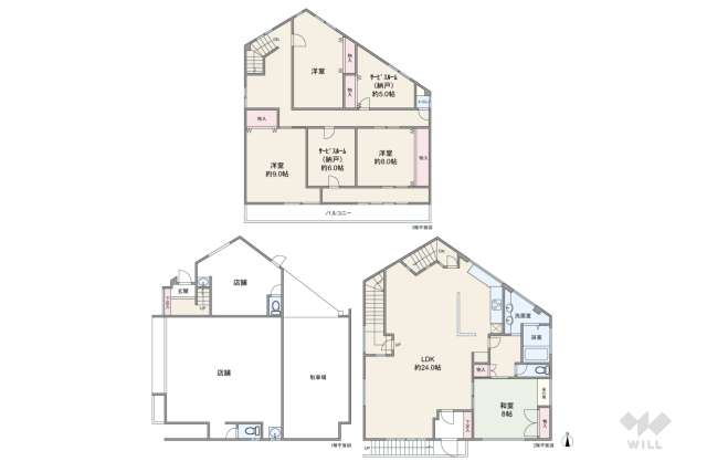 大田区多摩川1丁目 一戸建て:間取り図面