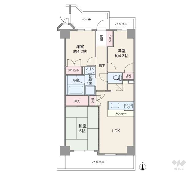 藤和シティコープ西蒲田3:間取り図面