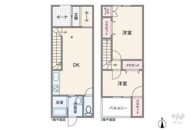 大阪市淀川区西三国3丁目 テラスハウス:間取り図面