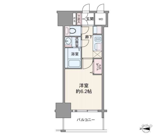 プレサンスＳＡＫＡＥフロント:間取り図面