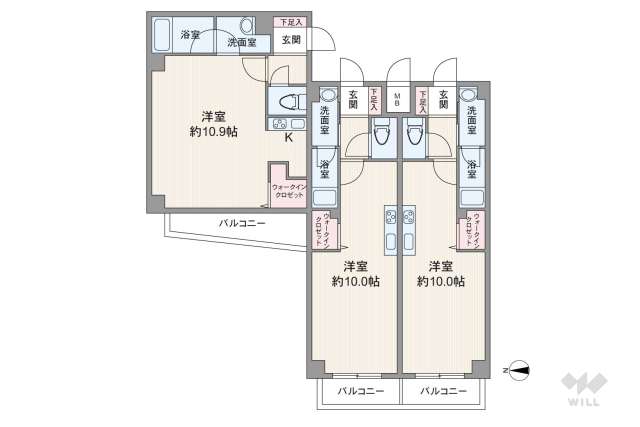 アビタシオン内山:間取り図面