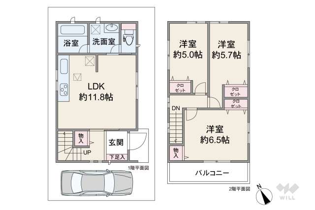 伊丹市南野4丁目 一戸建て:間取り図面