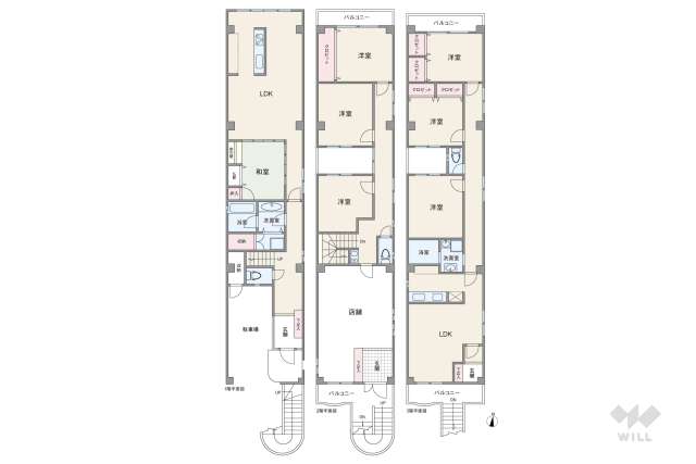名古屋市中村区佐古前町 店舗付住宅:間取り図面