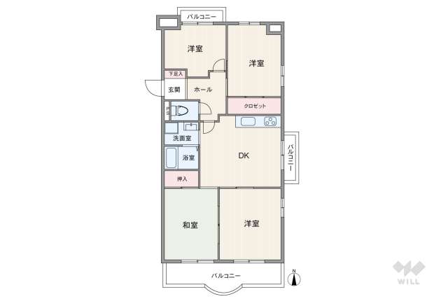 フローラ松原ハウス:間取り図面