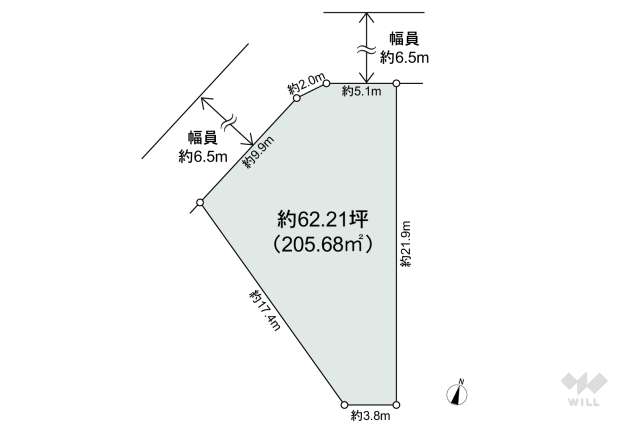 名古屋市中川区横井2丁目 土地:間取り図面