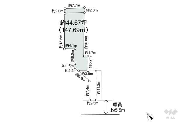 長久手市城屋敷 土地:間取り図面