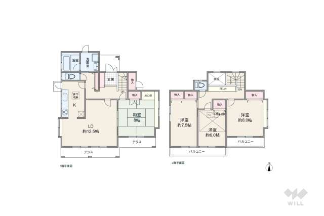 春日井市東神明町 一戸建て:間取り図面