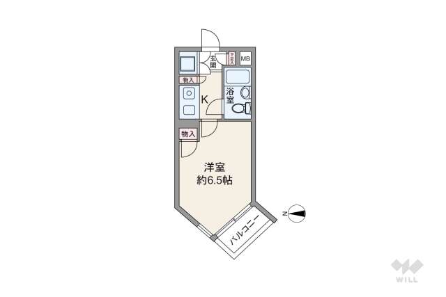 キューブ武庫川7:間取り図面