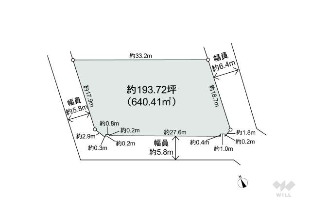 宝塚市ゆずり葉台2丁目 土地:間取り図面
