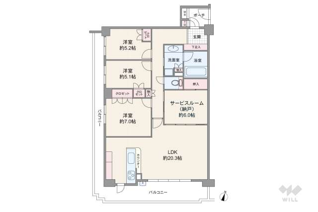 藤和東山公園ホームズ:間取り図面