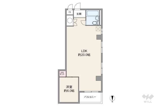 ハイム船場:間取り図面