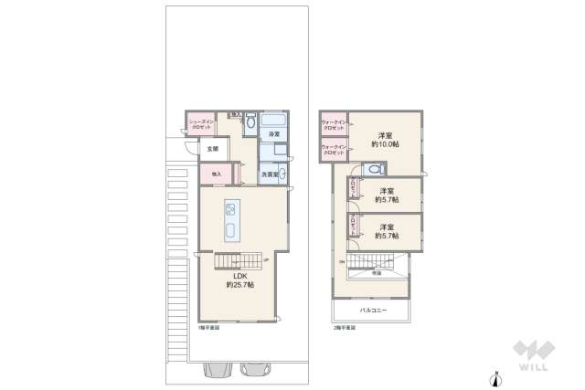 宝塚市雲雀丘2丁目 一戸建て:間取り図面