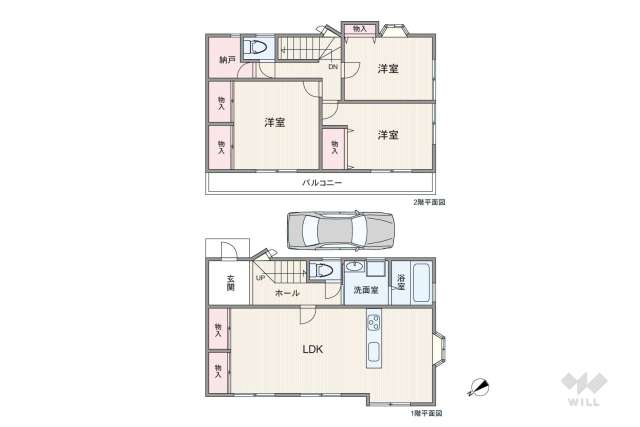 神戸市東灘区鴨子ケ原3丁目 一戸建て:間取り図面