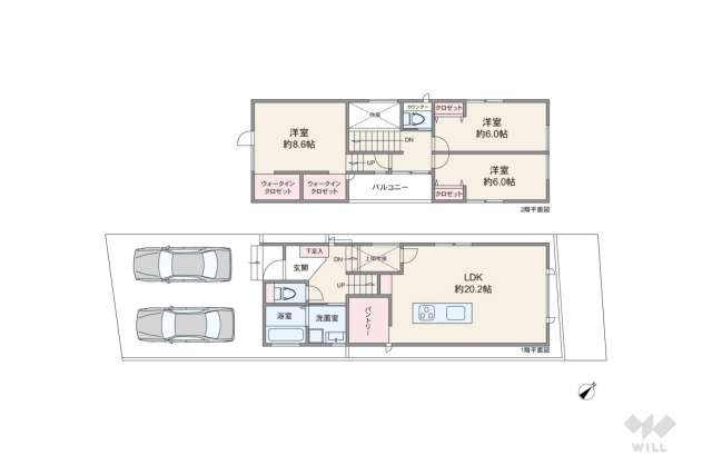 宝塚市紅葉ガ丘 一戸建て:間取り図面