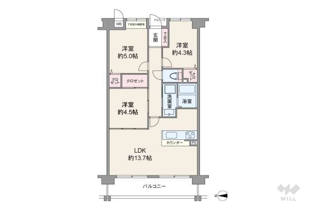 ベル・アーバニティ宝塚:間取り図面