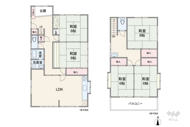 名古屋市緑区大清水2丁目 一戸建て:間取り図面