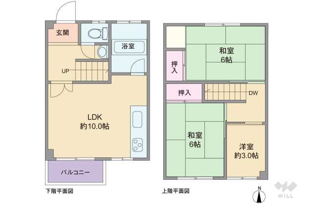 杭瀬第四団地14号棟:間取り図面