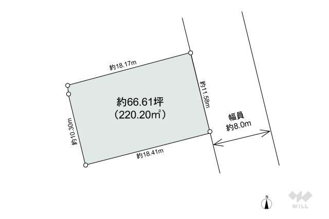 川辺郡猪名川町旭ヶ丘 土地:間取り図面