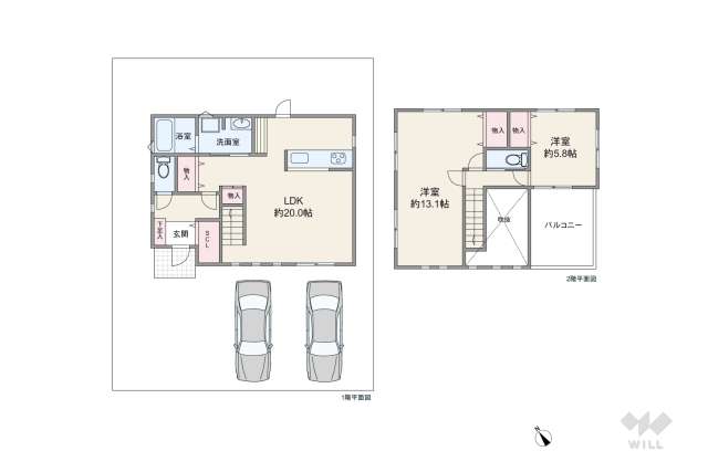 川西市萩原台西3丁目 一戸建て:間取り図面