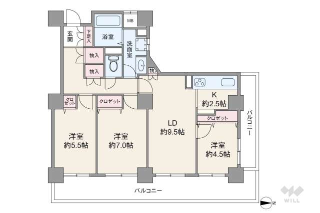 リプレ川口一番街1号棟:間取り図面