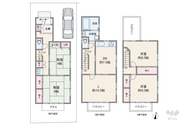 名古屋市中区正木1丁目 一戸建て:間取り図面