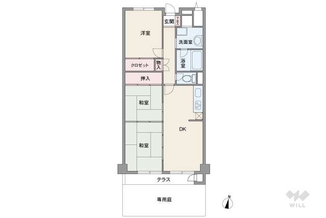 豊中メゾン桃山台2号棟:間取り図面