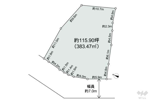 宝塚市雲雀丘3丁目 土地:間取り図面