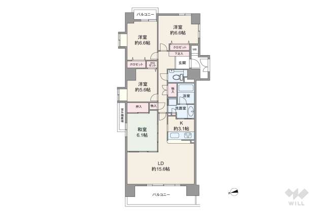 サンパーク千代田:間取り図面