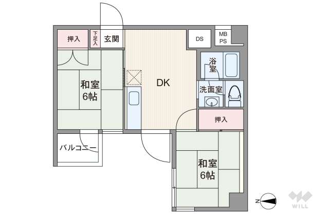 チサンマンション広小路:間取り図面