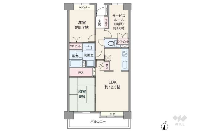 東川口パークホームズ:間取り図面