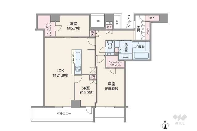 シエリアタワー大阪堀江 （44階・南向き）｜ウィル不動産販売［物件