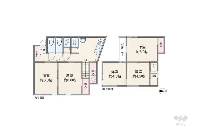 板橋区赤塚新町1丁目 一戸建て:間取り図面