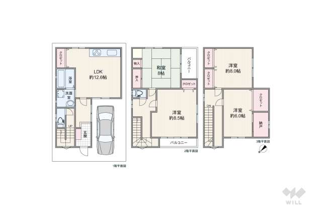 吹田市千里山東1丁目 一戸建て:間取り図面
