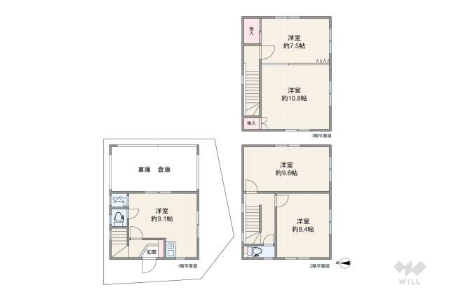 高槻市富田町1丁目 中古一戸建て（建物113.88㎡・土地62.03
