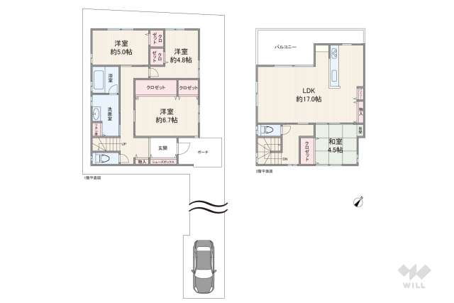 池田市室町 一戸建て:間取り図面