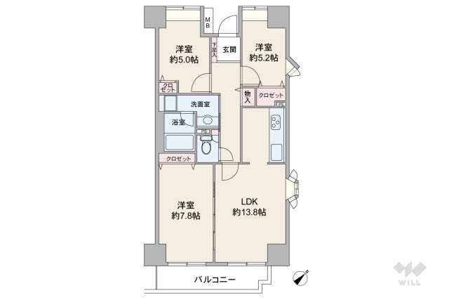 ピピアめふ２:間取り図面