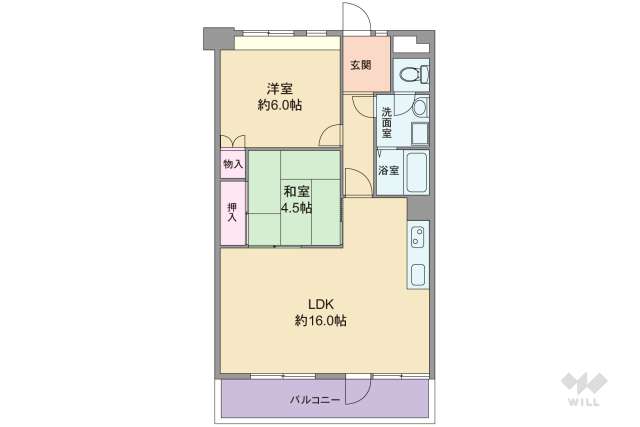 豊中スカイハイツ　:間取り図面