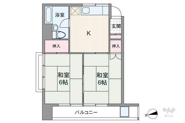 パラスト若林公園:間取り図面