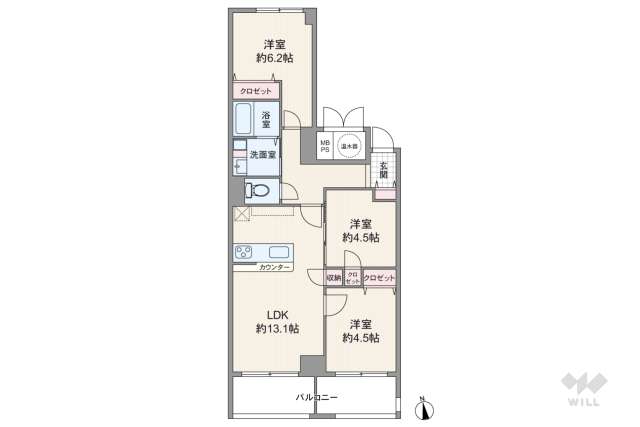 ライオンズマンション虹ヶ丘:間取り図面