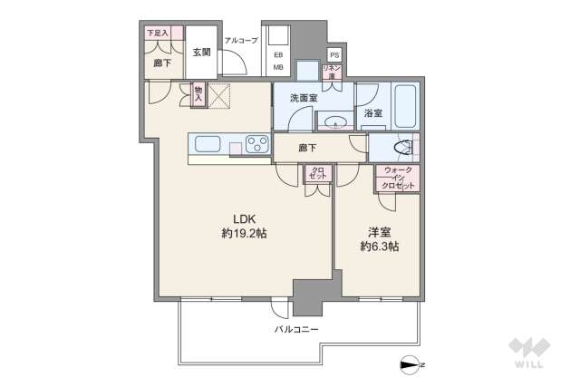 シエリアタワー大阪堀江:間取り図面