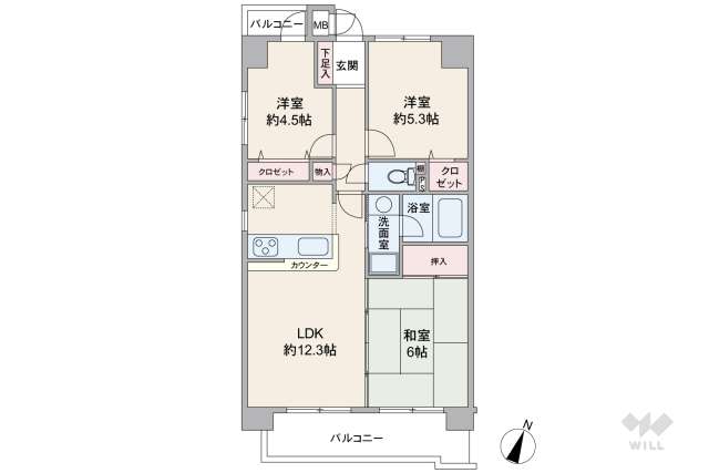 仁川北プレゾン:間取り図面