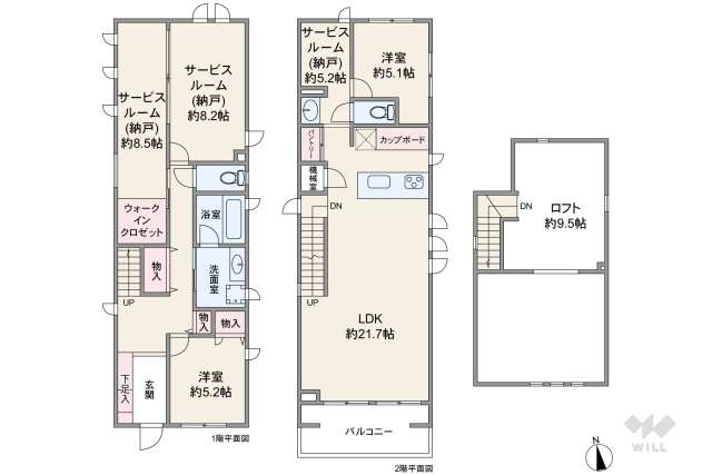 世田谷区奥沢6丁目 一戸建て:間取り図面