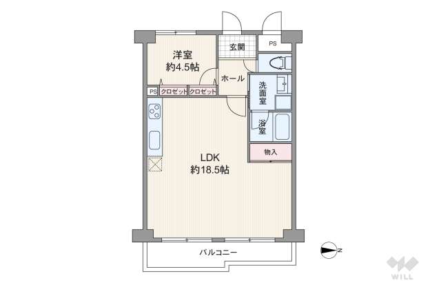 魚崎レックスマンション1号棟:間取り図面