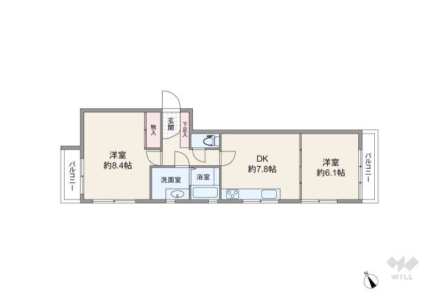 ハイツ森北:間取り図面