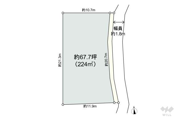 春日井市田楽町 土地:間取り図面