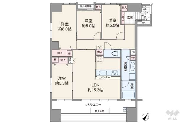 シティコーポ星ヶ丘:間取り図面