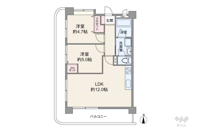 リブコート武庫川:間取り図面